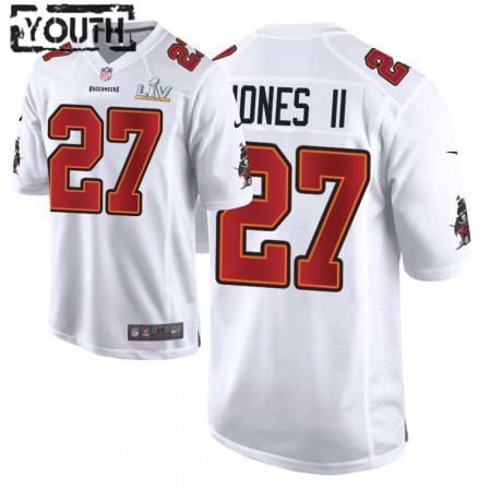 Tampa Bay Buccaneers Tröjor Ronald Jones II 27 Nike Vit 2021 Super Bowl LV - Barn Tampa Bay Buccaneers Tröjor Ronald Jones II 27 Nike Vit 2021 Super Bowl LV - Barn